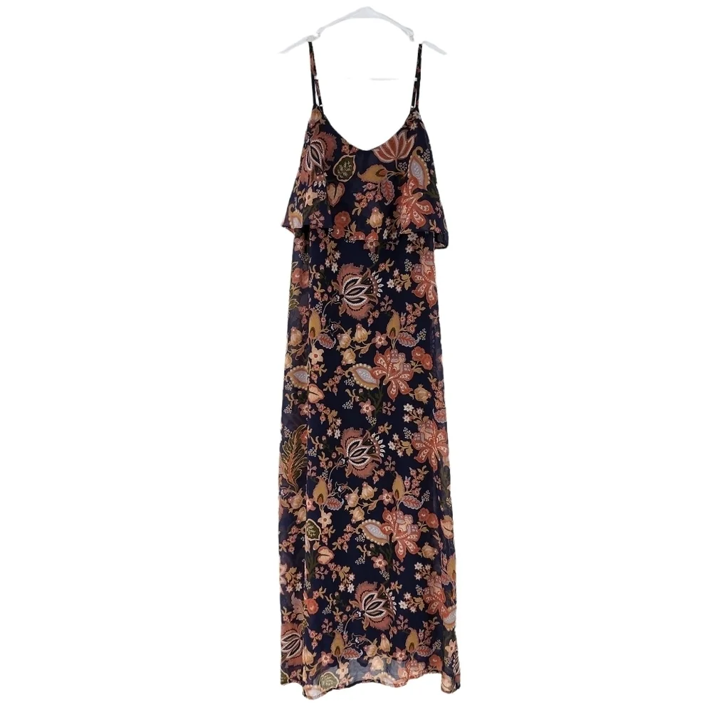 Motherhood Maternity Women's Floral Spaghetti Strap Maxi Dress - L - Picture 2 of 7